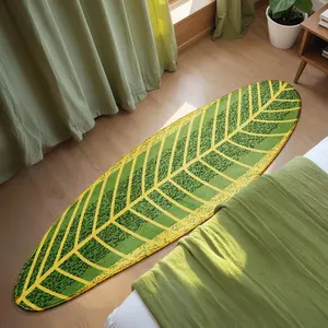 Leaf Pattern Rug, 1 Count Non-slip Soft Floor Mat, Durable Decorative Mat, Washable Decorative Carpet for Home Living Room Bedroom Bathroom Hotel Dormitory