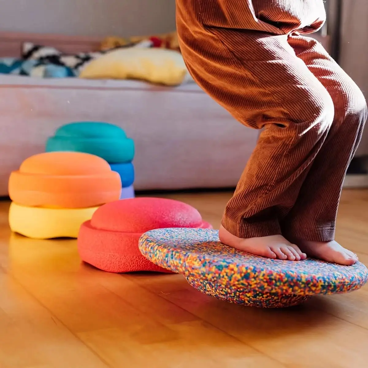 1pc Colorful High-Index PET Balance Board - Durable, Multi-Color, Non-Slip Surface for Strength, Coordination, and Attention Training - Ideal for Indoor & Outdoor Fitness, Gym Accessory, Fitness Equipment|Colorful Balance Board|Durable Balance Trainer
