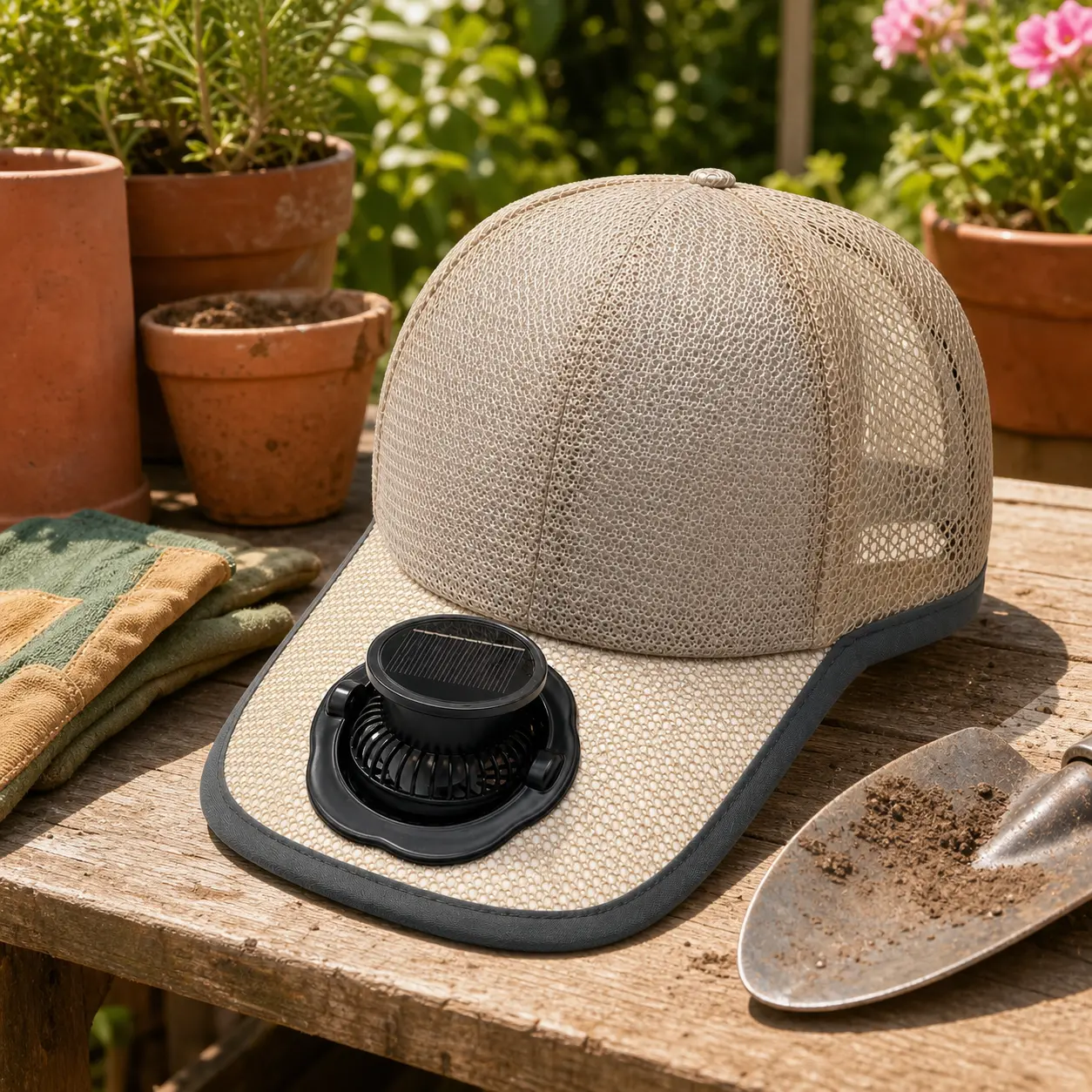 Unisex Solar Fan Baseball Cap, USB Rechargeable Portable Cooling Hat with 3-Speed Fan and 18cm Extended Brim, Acrylic Fiber Beach Hat for Golf & Fishing, Curved Brim, Breathable, Adults, Fashion, Camping, Biking