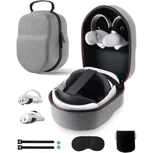 L-PHP015  Case for Meta Quest 3/3S/2 & Vision Pro/Pico 4, Elite Strap & Battery Head Strap, with Lens Protector, Portable Hard Carrying Case