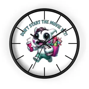 Summerween Don't Start The Movie Cute Monster Wall Clock