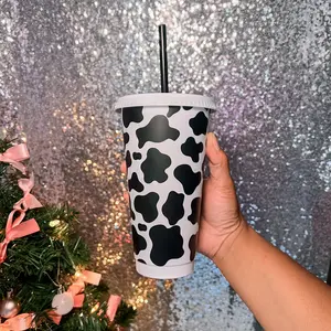 Cow Print - 24 Ounce Animal Print Cold Cup tumbler