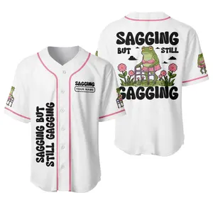 Custom Sagging But Still Gagging Baseball Jersey Shirt, Funny Meme Shirt, Sagging But Still Gagging Shirt, Retro Meme T-Shirt