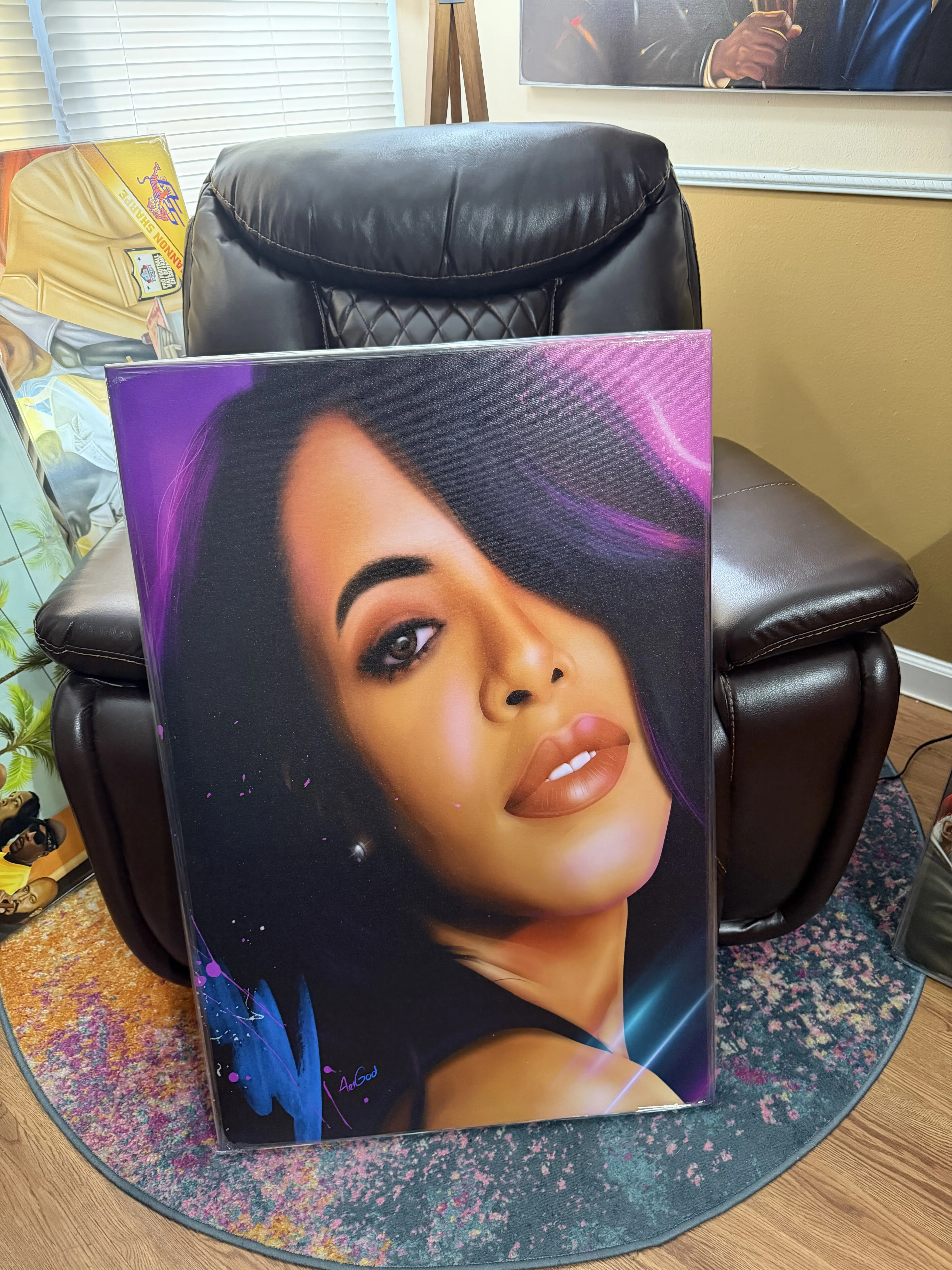 Aaliyah Canvas Collectible Cultural Art Painting