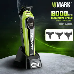 WMARK Trimmer Professional Salon Outer Rotor Hair Clippers Electric Compact 10000RPM Brushless Motor DLC Blade Trimmer for Men NG-VT4 NG-V4 Cordless Hair Trimmer Multifunctional Clippers Rechargeable Hair Clipper Wireless Hair Clipper