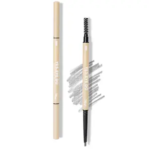 YES.EYE DO Ultra Fine Eyebrow Pencil - Natural Hair Stroke Brow Pen with Spoolie Brush | Smudgeproof & Long Lasting | Vegan & Cruelty Free