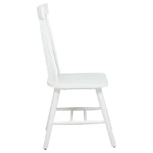 Andrews Windsor Spindle Back Dining Side Chair White