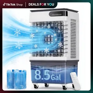 [dealsforyoudays]TEHANLD Portable Swamp Cooler (Evaporative Air Cooler), 8.5Gal-13.5Gal Capacity, 120° Oscillation, Remote Control, 12H Timer, 3 Modes & 3 Wind Speeds for Indoor Outdoor Use #SummerVibes