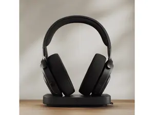 Fractal Design Scape Dark RGB Wireless Gaming Headset w/ Immersive Audio, USB Dongle & BT 5.3, Charging Stand, 40-Hr Battery, compatible with PC, Mac, PS4, PS5, Switch, Mobile - Black (FD-HS-SCA1-01)