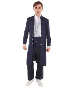 Animated Prestige Beast of France for Men Navy Blue Outfit Costume, Flame-retardant Synthetic Fabric - Multiple Size