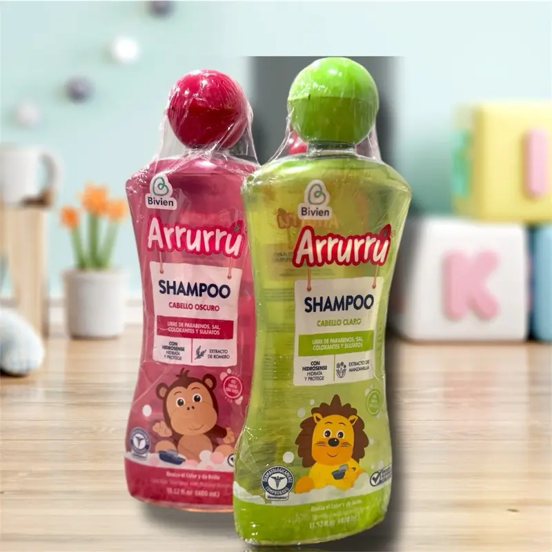 Bivierar Arrurruu Shampoo for Babies with Natural Ingredients, 400ML, Alcohol Free, Suitable for Light and Dark Hair, Unisex