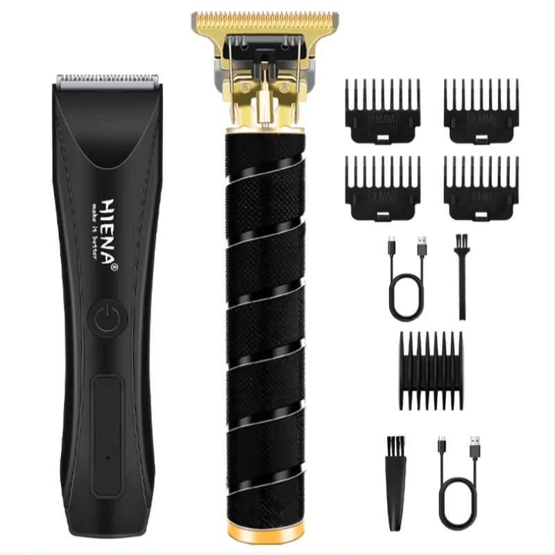 2-in-1 Trimmer and Shaver Men's Shaver & Rechargeable Trimmer Precision Kit｜USB-C Fast Charge, Cordless for Face & Body Grooming with Travel Pouch. A Premium Birthday Gift for Him