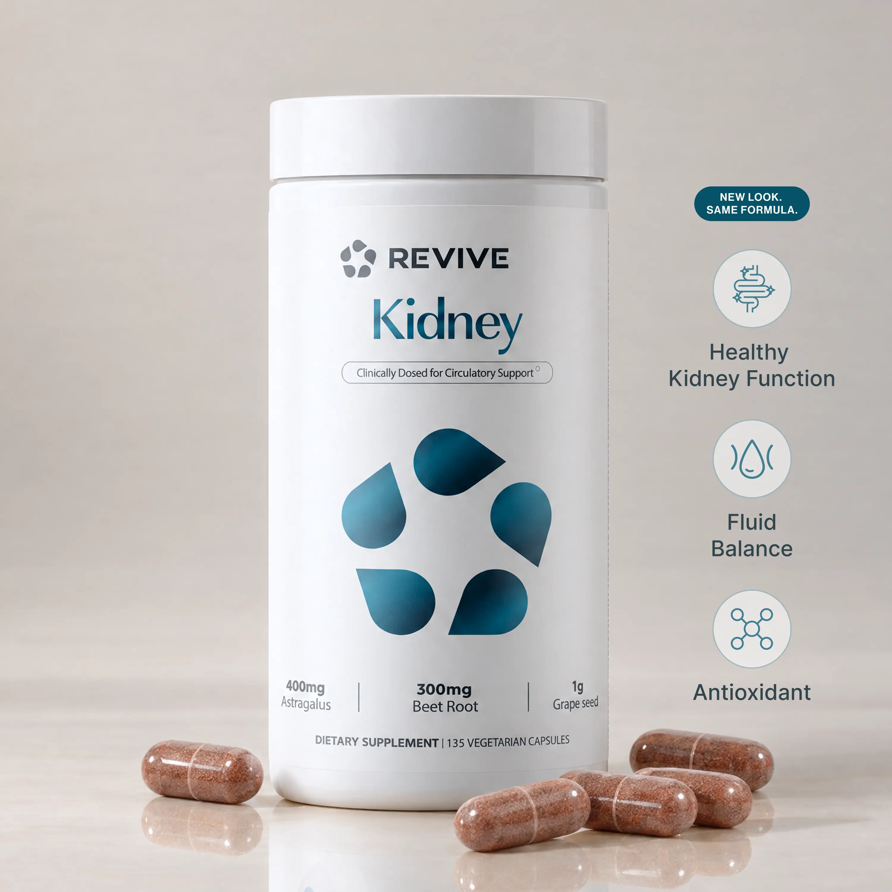 Kidney Cleanse & Support – Grape Seed, Astragalus & Beet Root for Healthy Kidney Function – Doctor-Formulated