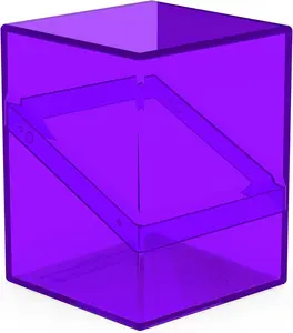Ultimate Guard Boulder 100+ Clear, Deck Case for 100 Double-Sleeved TCG Cards, Amethyst, Secure & Durable Storage for Trading Card Games, Transparent