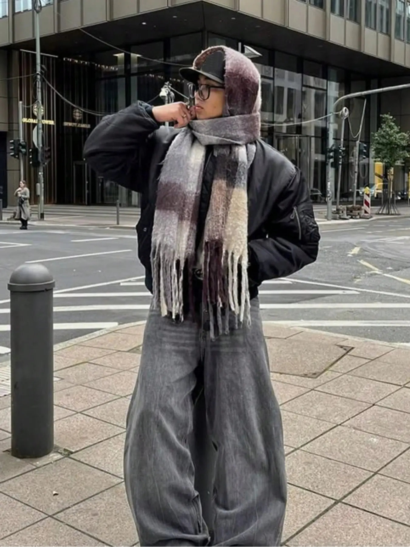 Women's Fashion New Scarf, Winter Plaid Scarf, Thick Warm Durable Multi-Functional Headscarf, Unisex Design, Perfect for Cold Weather Winter Scarf