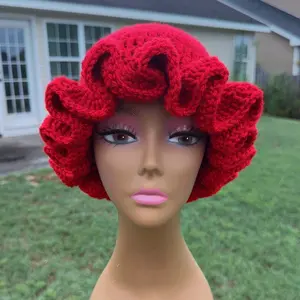 Solid Everyday Mini Ruffle Crochet Hat