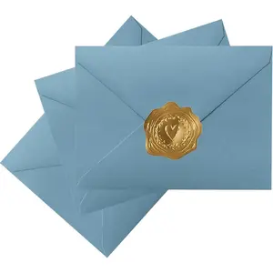 50 Pack A6 Envelopes for 4 x 6 Greeting Cards Birthday Party Photos Baby Shower and Wedding Invitation Cards 6 1/2 x 4 3/4 Inches Dusty Blue