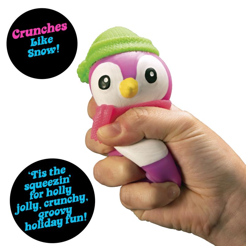 NeeDoh Winter Glow Bundle – Glow Flakes & Polar Glow Penguin Squishy Set