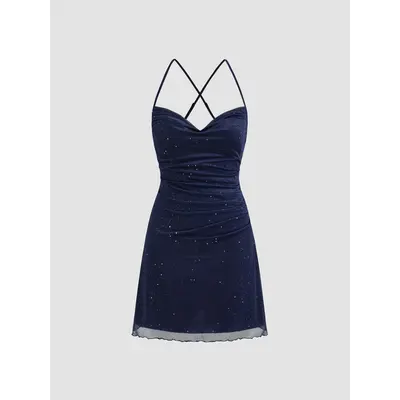 Berner Mini Dress in Dark Blue Sequin Lovers and Friends - TikTok Shop