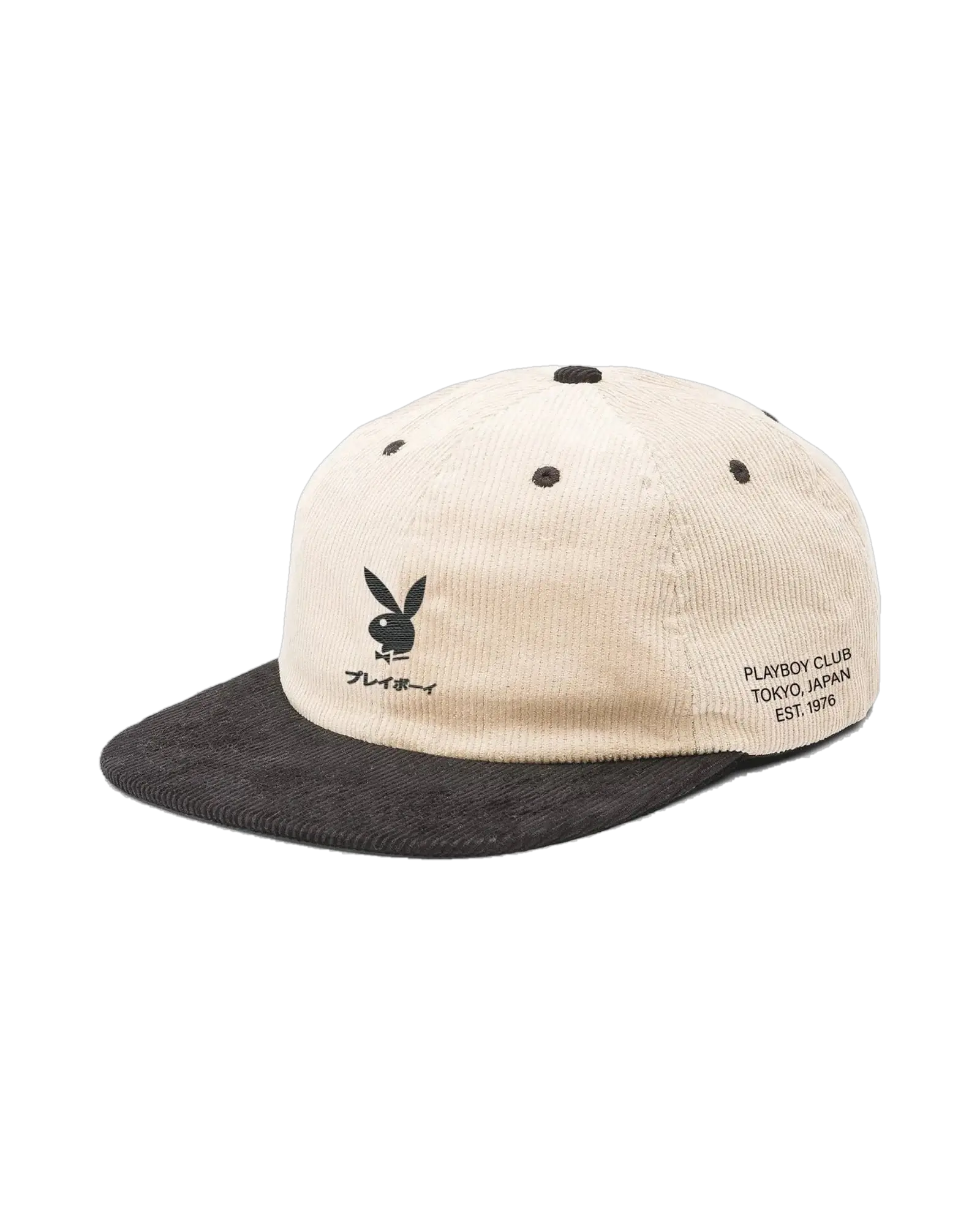 Playboy Tokyo Club Khaki Black Bill Strapback