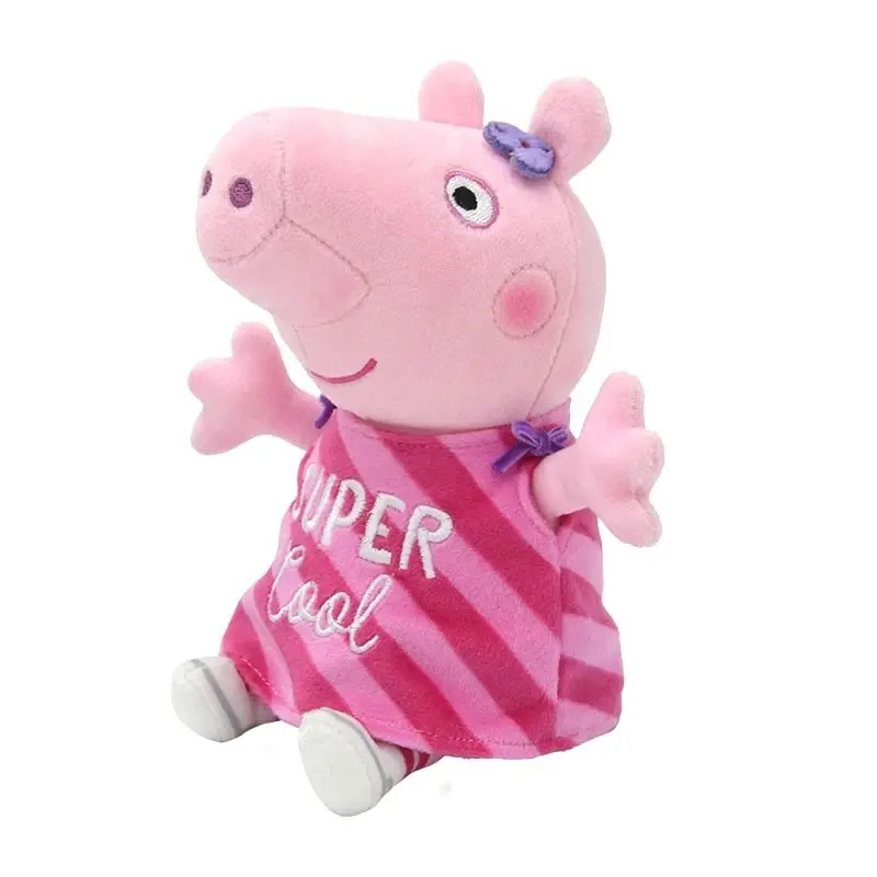 Peppa Pig Plush Doll Figure - Cartoon Model Anime Soft Toy Dad & Mom Characters Ideal Children's Birthday Gift