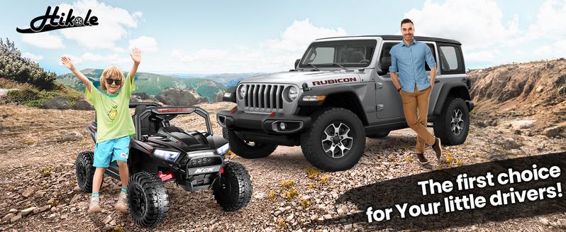 Hikole 24 Volt Ride on Toys for Boys&Girls, 2 Seater Ride on Car for Kids with Manual/Remote Control, 20'' Wide Seats, High/Slow Speeds, Music, Multi Functions Dashboard, Bluetooth/USB, Green