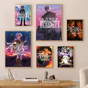 Anime T-To Your E-EternityS Painting Calligraphy Gallery-Quality Canvas Wall Art Poster | Waterproof & Fade-Resistant | Minimalist Unframed Design | Living Room, Bedroom & Office Decor | Multiple Sizes | Holiday gifts