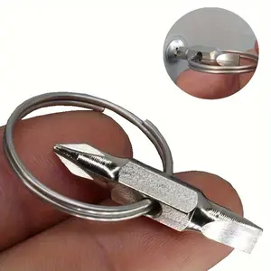 1pc/ Keychain Screwdriver Tool Gift, Men's Christmas Gift, Screwdriver Drill With Cross, Suitable For Dad, Father, Husband, Boyfriend