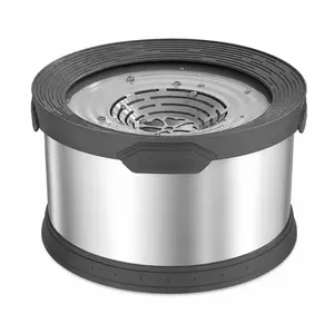 UPSKY 10L Rounded Dog Water Bowl Super Large Capacity No Spill Stainless Steel Bowl for Large Dogs with Anti-Slip Mat Slow Drinking & Spillproof Design for Messy Drinkers