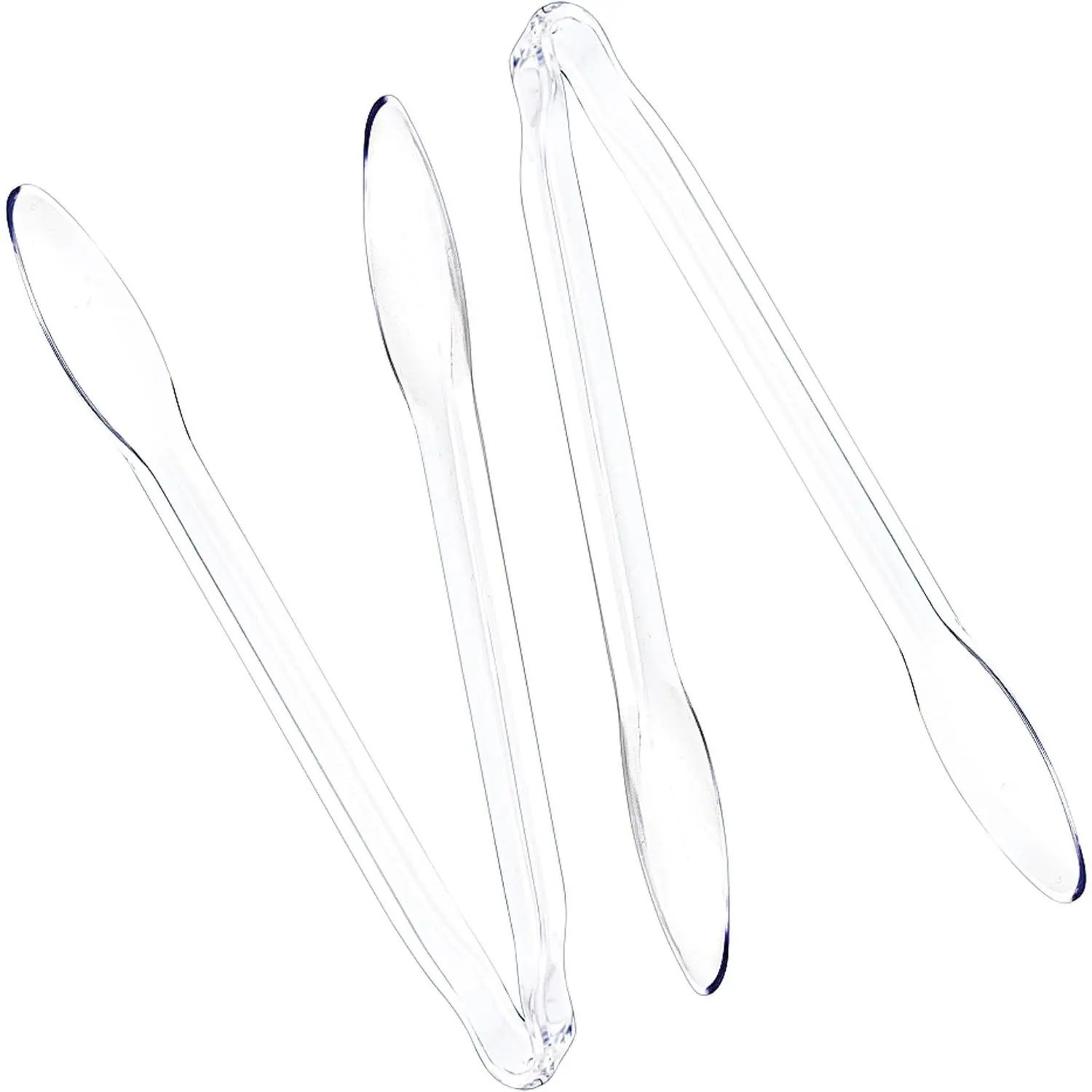 Plasticpro Disposable Plastic Serving Tongs 12'' inch Durable Heavy Duty Premium Serving Utensils Clear Pack of 2