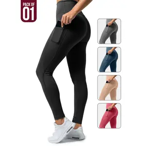 LUX DECOR APPAREL Black High Waisted Workout Leggings for Women Butt Lifting Tummy Control Soft Stretch Breathable Yoga Pants with Side Pockets Full Size Range #Leggings