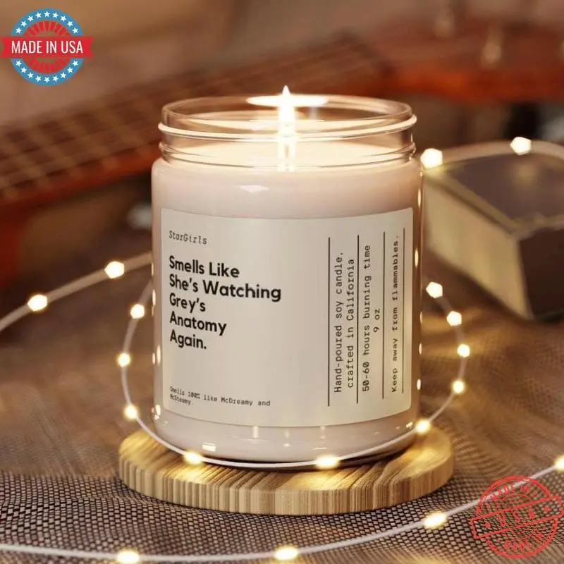 [Sale off up to 50%] Smells Like She's Watching Greys Anatomy Again candle, Greys Anatomy Merch, Gift For Her, Derek Shepherd, McDreamy, McSteamy, Mark Sloan