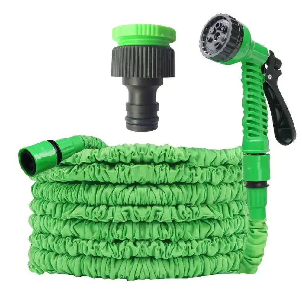 Expandable Garden Hose, 100 Feet Heavy-duty Flexible Water Hose with 7 Function Nozzle, Anti-kink Garden Hose for Outdoor Use, Garden Hose Jet, Flexible Expanding Hose, Garden Hose Watering, Durable Garden Hose