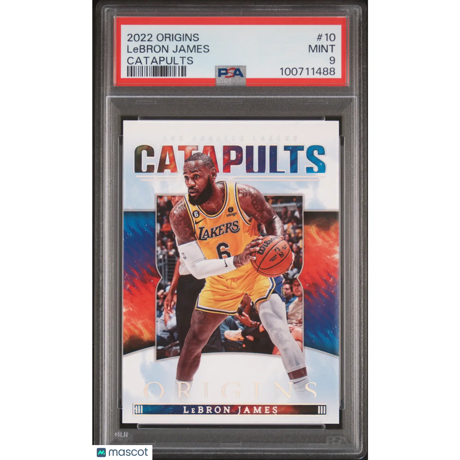 LEBRON JAMES #10 PSA 9 CATAPULTS 2022 PANINI ORIGINS NBA LOS ANGELES LAKERS