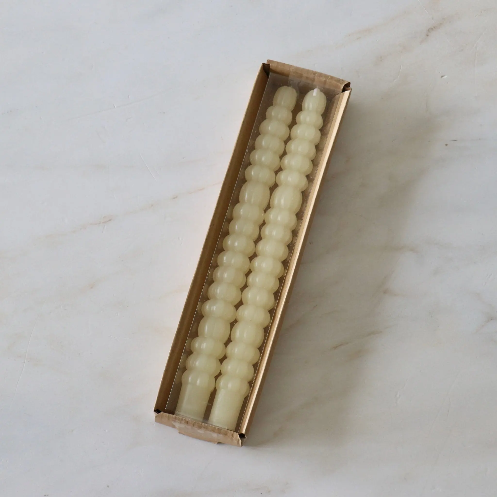 Cream Stacked Taper Candles