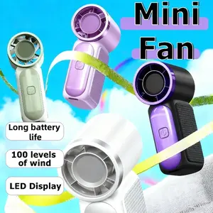 New X688 High-speed Mini Handheld Small Fan Phoenixes USB Rechargeable Battery Life Turbine Portable Outdoor Fan