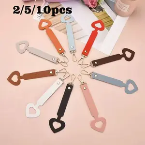 2/5/10pcs Outdoor Travel Hat Clips, PU Leather Sports Bag Accessories, Summer Sun Hat Holder, Scarf Organizer, Handbag Clip, Charm