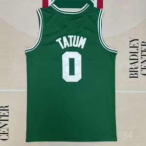 Jayson Tatum Men's Sleeveless stitched Basketball Jersey green 2025