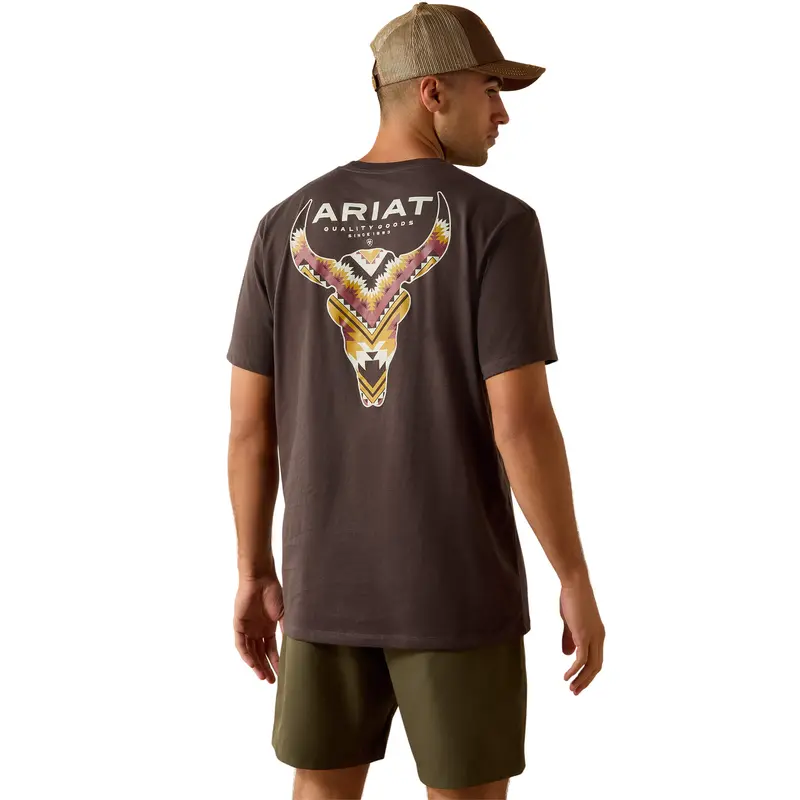 Ariat Zuni Flag T-Shirt - Men's T-Shirts in Good Grey