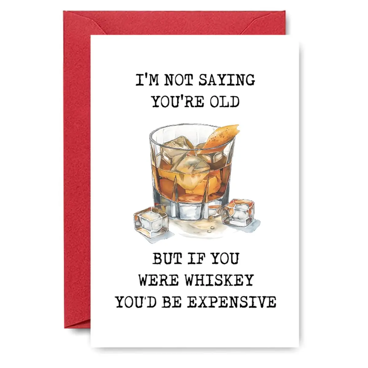 Whiskey Themed Humor Greeting Card, Funny Whiskey Themed Greeting Card, Perfect for Dad or Grandpa Who Loves Whiskey, Gift Card, Custom Art Card