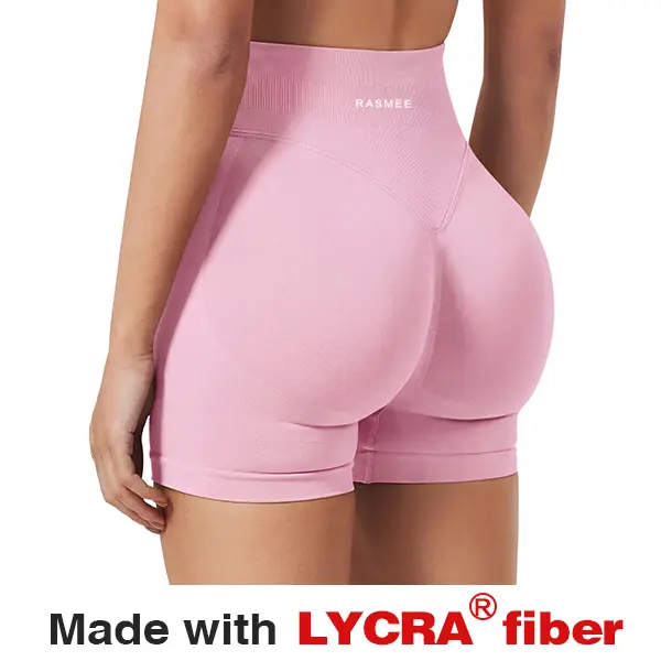 Lycra Women Workout Impact Shorts  4.5" Scrunch Butt Lifting Gym Seamless Booty Biker Shorts High Waisted Workout Gym Yoga Spandex Shorts Tummy Control Seamless Scrunch Butt Lifting Shorts High Waisted Tummy Control Gym Yoga Shorts