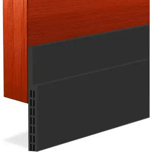 Door Draft Stopper Sweep, 3 Inches Widening Door Bottom Seal Strip Under Door Noise Blocker for Interior Doors Insulation and Soundproofing, 3" W x 39" L Black (2019 New Upgrade)