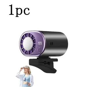 2026 Car Air Conditioner Fan, LED Display Mini Cooling System, Portable USB Charging Battery Powered, 360° Rotatable 199 Settings