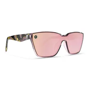 Blenders Eyewear Mave X2 Vintage Pink Cat-Eye Sunglasses - Crystal Pink Frame, Polarized Lenses, Timeless Chic Style for Women