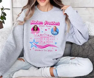 Madam President Dream House T-Shirt, Kamala & Tim 2024 Sweatshirt, Kamala Harris 2024 White House Tee