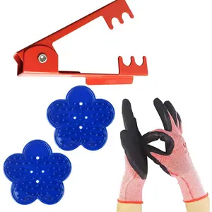 4 count Rose Stripper Thorn Remover Tool Kit Thorn and Leaf Stripping Tool & Garden Glove