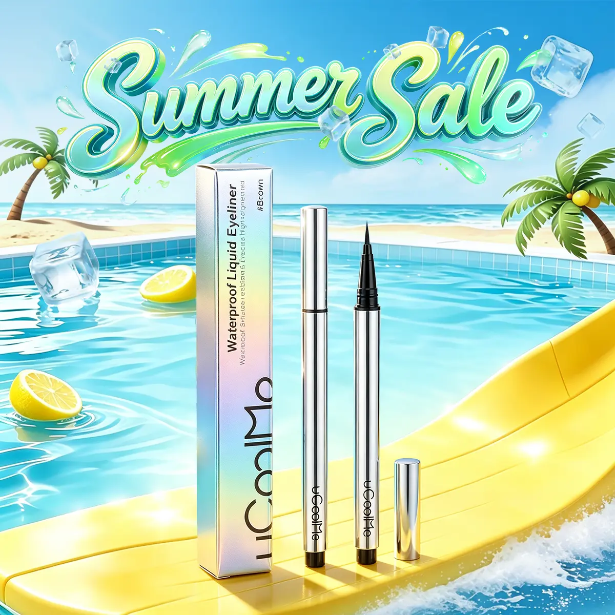 uCoolMe Waterproof Liquid Eyeliner Tawny Brown & Black Long Lasting No Smudge Eyeliner For Women's Makeup Beauty Cosmetics Flawless Look All Day