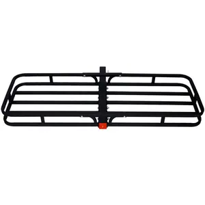 Hitch Mount Cargo Carrier, Hitch Cargo Carrier, 500 lbs Capacity Steel Hitch Cargo Rack Basket, Heavy Duty 2 Inch Receiver Luggage Basket Rack for Car SUV Truck Traveling Camping