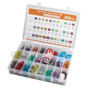 GMOX 300PCS Universal Automotive Fuse Assortment Kit - Professional Micro, Mini & Standard Blade Fuses for Car, Truck, SUV, RV - Emergency DIY Electrical Repair Set with Fuse Puller Tool