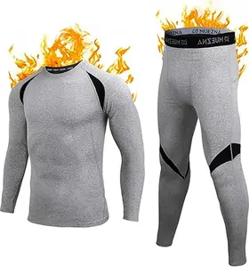 Thermal Underwear for Men, Mens Long Johns Thermal Underwear Set, Fleece Lined Base Layer for Cold Weather